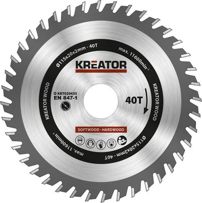 Kreator krt020436 Sägeblatt Holz 235mm 40t
