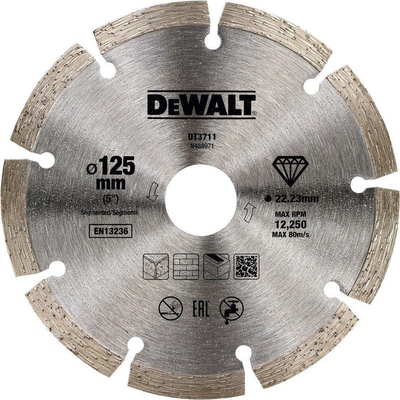 Dewalt Diamanttrennscheibe, segmentiert, 125 mm, dt3711 – dt3711-qz