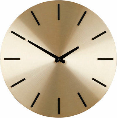 Mica Dekorationen Wanduhr – Gold Schwarz – Aluminium – D35,5 cm – Wanduhr
