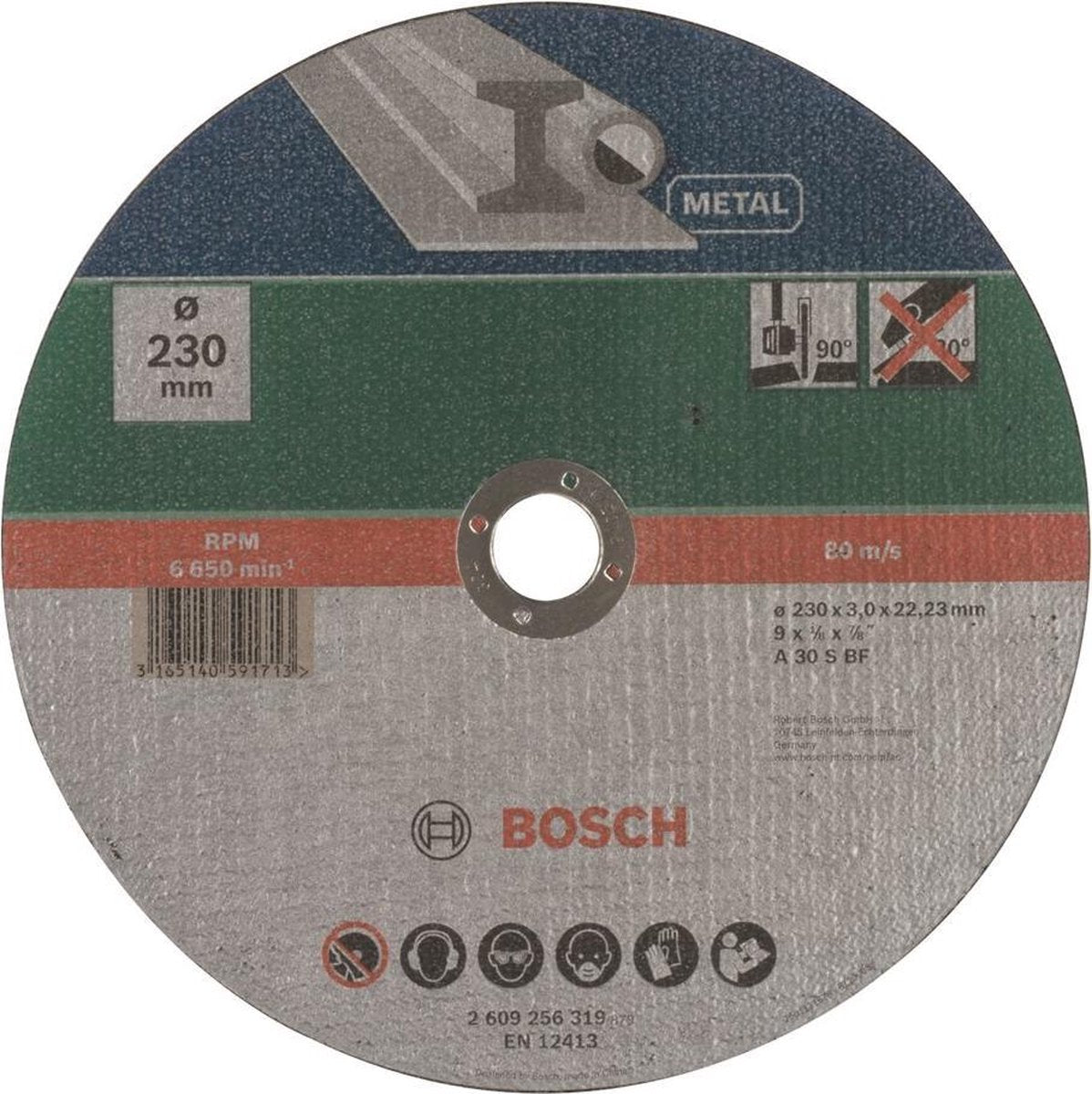Bosch Schleifscheibe - für Metall - 230 x 3 mm - gerade