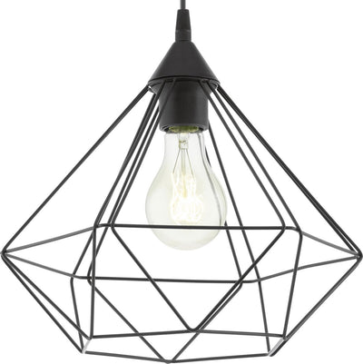 Eglo Tarbes Hängelampe – E27 – ø 32,5 cm – schwarz