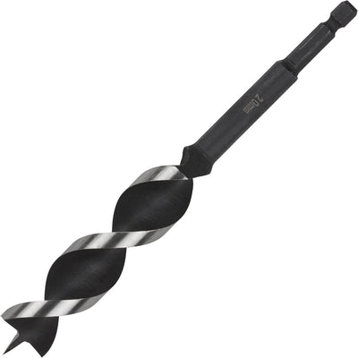 Wolfcraft – 20-mm-Schlangenbohrer für Holzbalken – 165 mm – Holzbohrer mit Sechskantschaft – Sechskant – Bohrer für Holz – 7138000