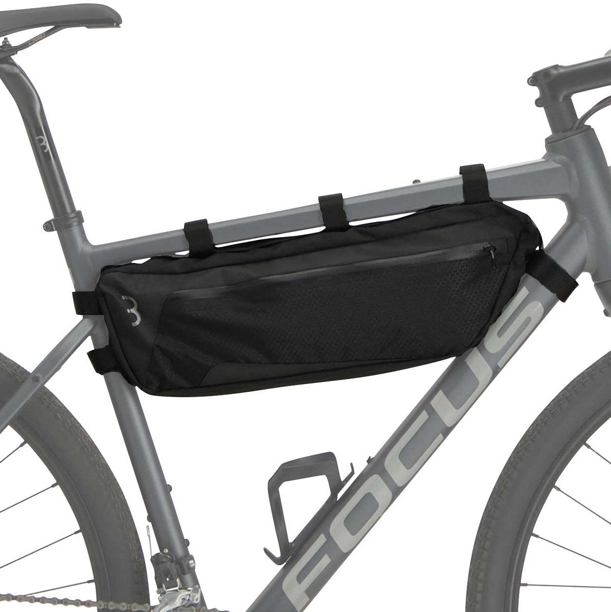 BBB Fahrradrahmentasche Rennrad Gravelbike 5 Liter – wasserabweisende Bikepacking-Fahrradtasche – verstellbar – Bikepacking-Taschen – Middle Mate Large BSB-142