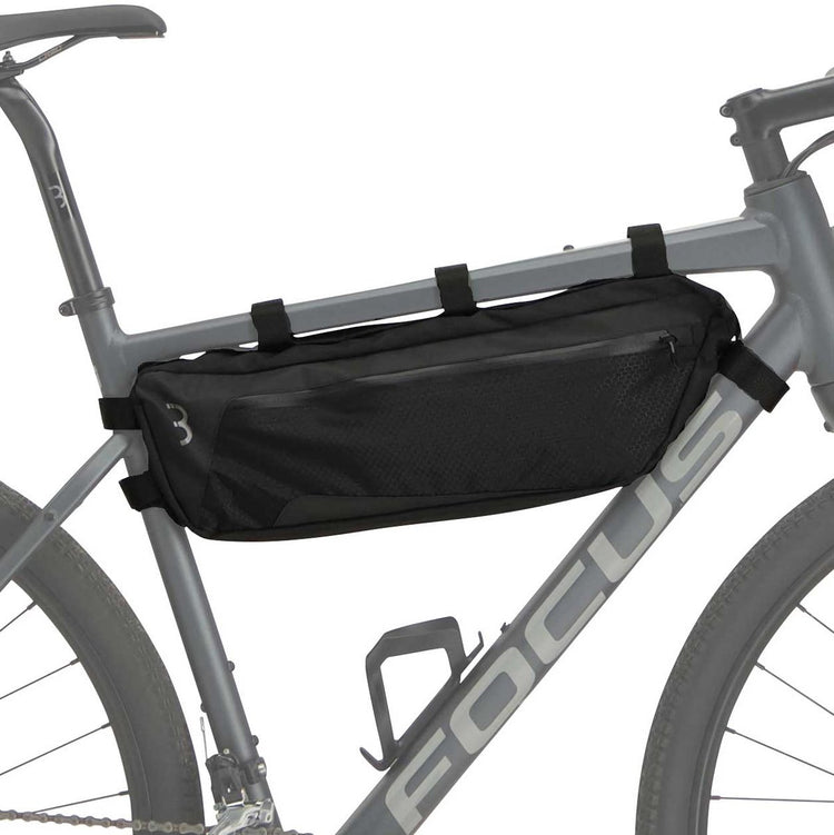 BBB Fahrradrahmentasche Rennrad Gravelbike 5 Liter – wasserabweisende Bikepacking-Fahrradtasche – verstellbar – Bikepacking-Taschen – Middle Mate Large BSB-142