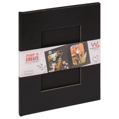 Walther FA-090-B Fotoalbum-Packung – Größe 16,5 x 20 cm – Schwarz