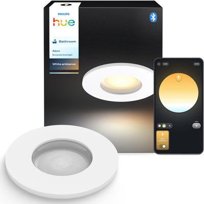 Philips Hue Adore Badezimmer-Einbaustrahler – warmes bis kaltweißes Licht – 1er-Pack – Weiß
