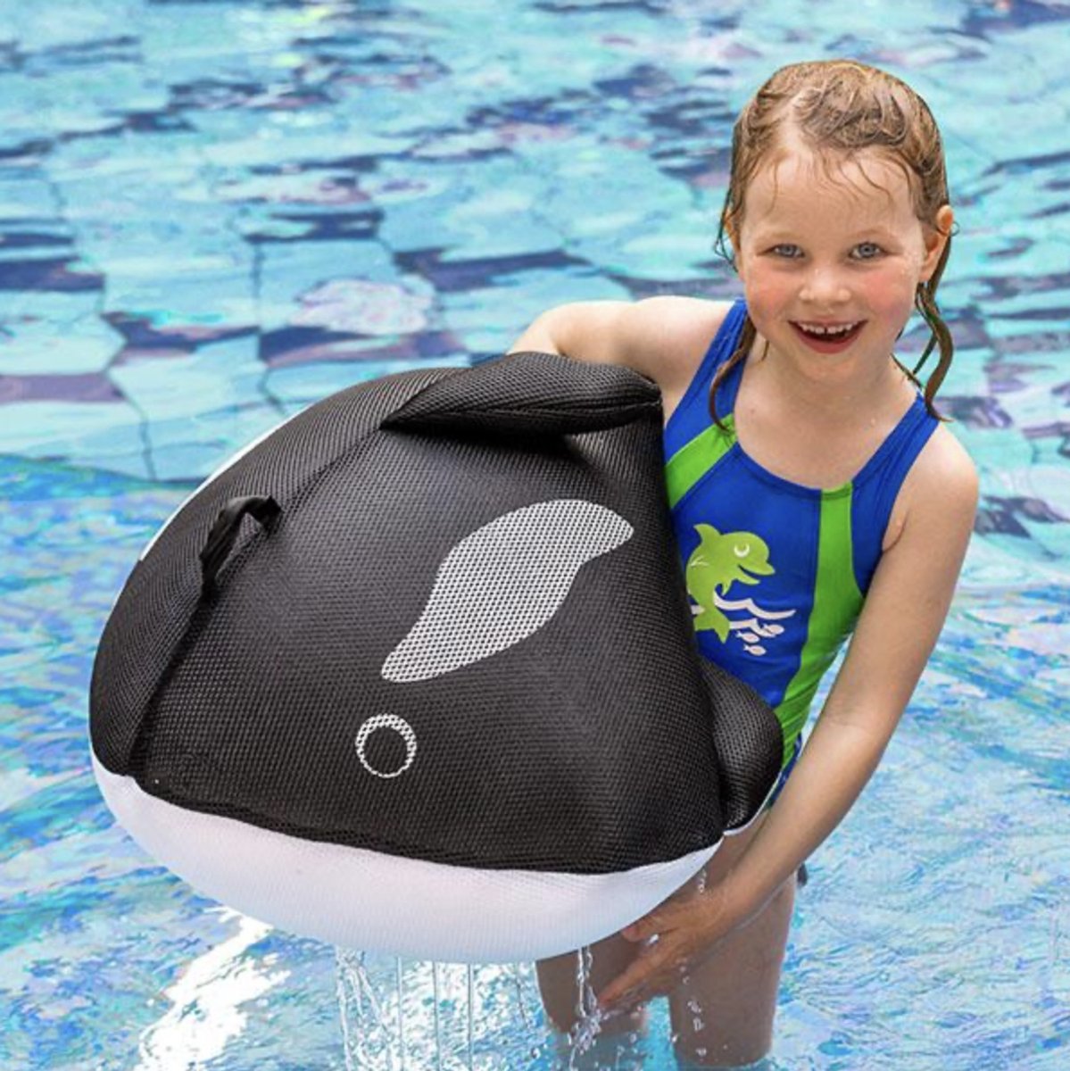 Beco-sealife® Schwimmtierflosse - Killerwal Orca - Schwarz-Weiß - Schwimmhilfe