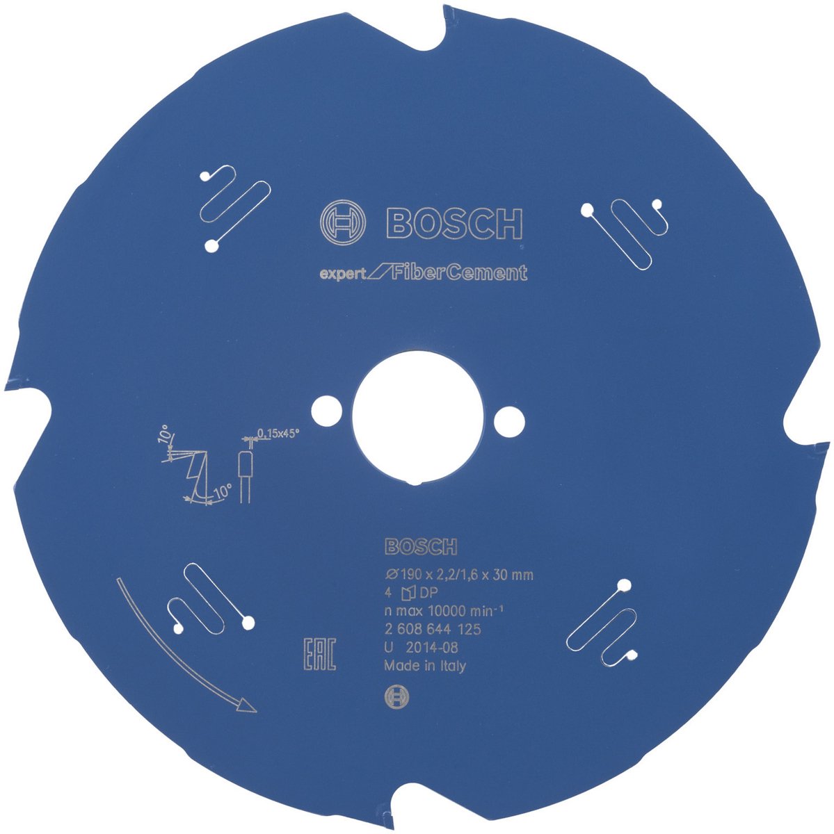 Bosch Zubehör Kreissägeblatt Expert für Faserzement 190x30x2,2 1,6x4 - 2608644125
