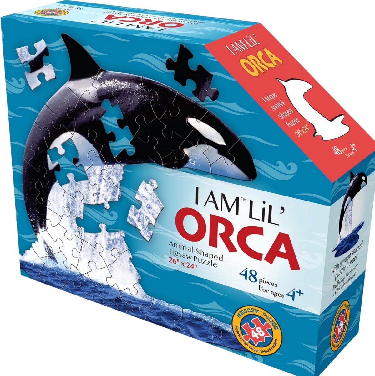 Mad Capp Puzzle Orca 48 Teile für Kinder ab 4 Jahren.