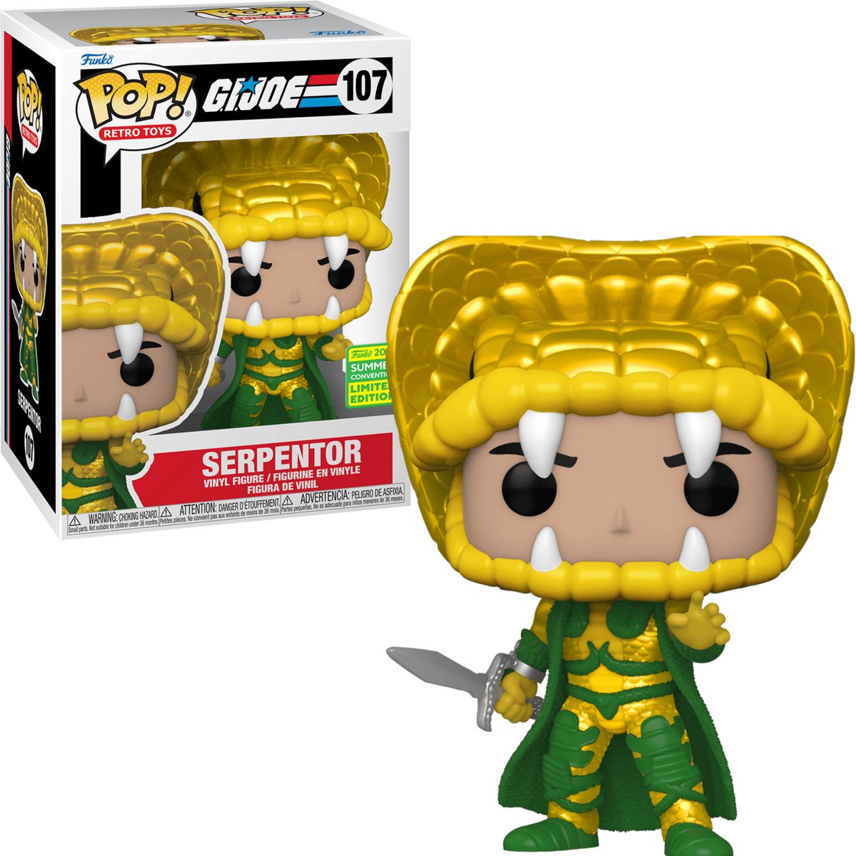 Funko-Pop! g.i. Joe – Serpentor #107 – 2022 San Diego Comic-Con exklusiv