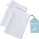 Stille. Living Hush Living Waschlappen – 2er-Set – 100 % Baumwolle – schwere Qualität, 500 g m2 – stilvolle Bordüre und Aufhängeöse – 16 x 22 cm – weiß