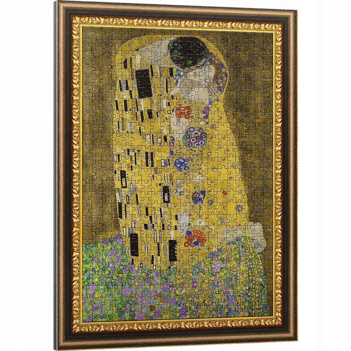 Trefl Puzzlerama 500 Teile: Gustav Klimts Kuss - gerahmt