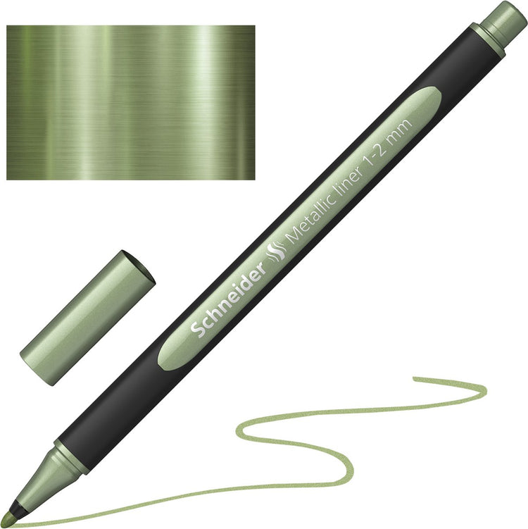 Schneider Schreibgeräte Schneider Metallic Liner – Paint-It 020 – 1–2 mm – Vintage Green Metallic – S-ML02001035