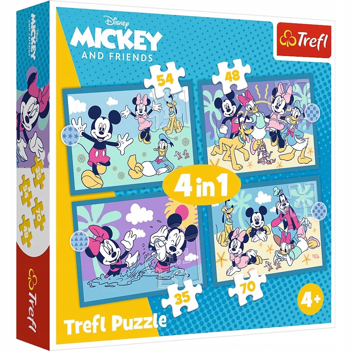 Trefl 4-in-1-Micky-Maus-Puzzles – Spiel und Spaß für Kinder