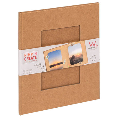 Walther FA-090-P Fotoalbum-Pac – Größe 16,5 x 20 cm – braun