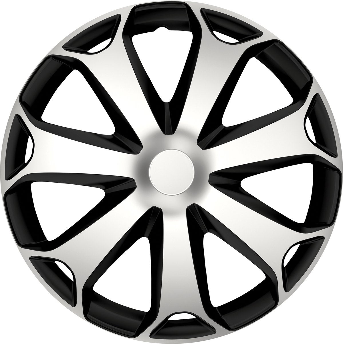 Gorecki Carpoint Radkappen-Set Mega 14 Zoll Schwarz Silber 4-teilig