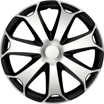 Gorecki Carpoint Radkappen-Set Mega 14 Zoll Schwarz Silber 4-teilig
