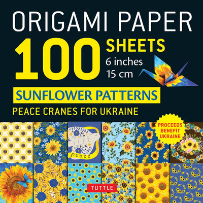 Tuttle Origamipapier 100 Blatt Sonnenblumenmuster 6 (15 cm)