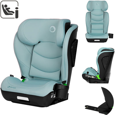 Lionelo Neal i-size – Autositz 100–150 cm – ISOFIX oder Autosicherheitsgurt – verstellbare Kopfstütze (10 Positionen) – neigbare Rückenlehne (4 Positionen) – Seitenaufprallschutz – Getränkehalter – EPP-EPS-Schaum – abnehmbarer Bezug – bequem, universell