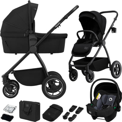 Lionelo Meril 3in1 Kinderwagen – Buggy – XL-Babywanne, Kinderwagen ADAC-zertifizierter Autositz – All-Terrain-Räder – komplettes Zubehörset – UPF50+