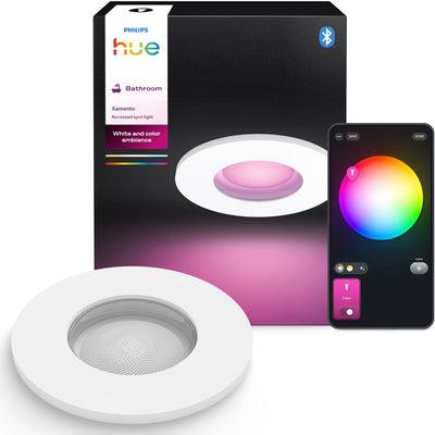 Philips Hue Xamento Badezimmer-Einbaustrahler – weißes und farbiges Licht – 1er-Pack – weiß