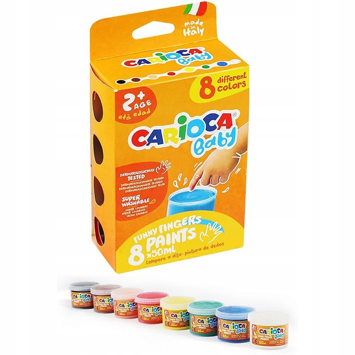 Carioca Baby Wing Farbset – 8 Farben, je 50 ml