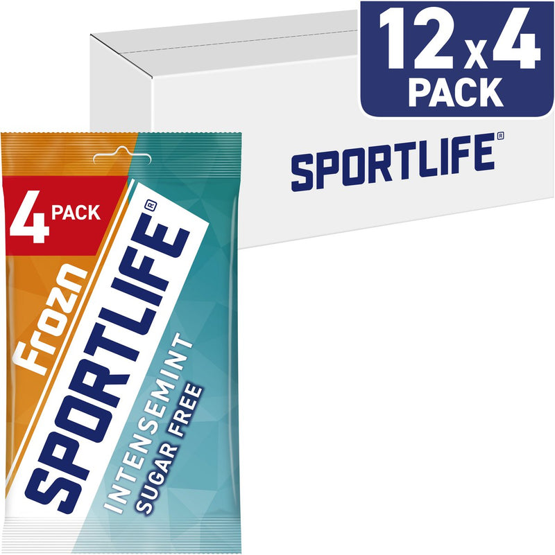 Sportlife Kaugummi Frozen Intense – extrem frisches zuckerfreies Kaugummi – 12x (4x18g)