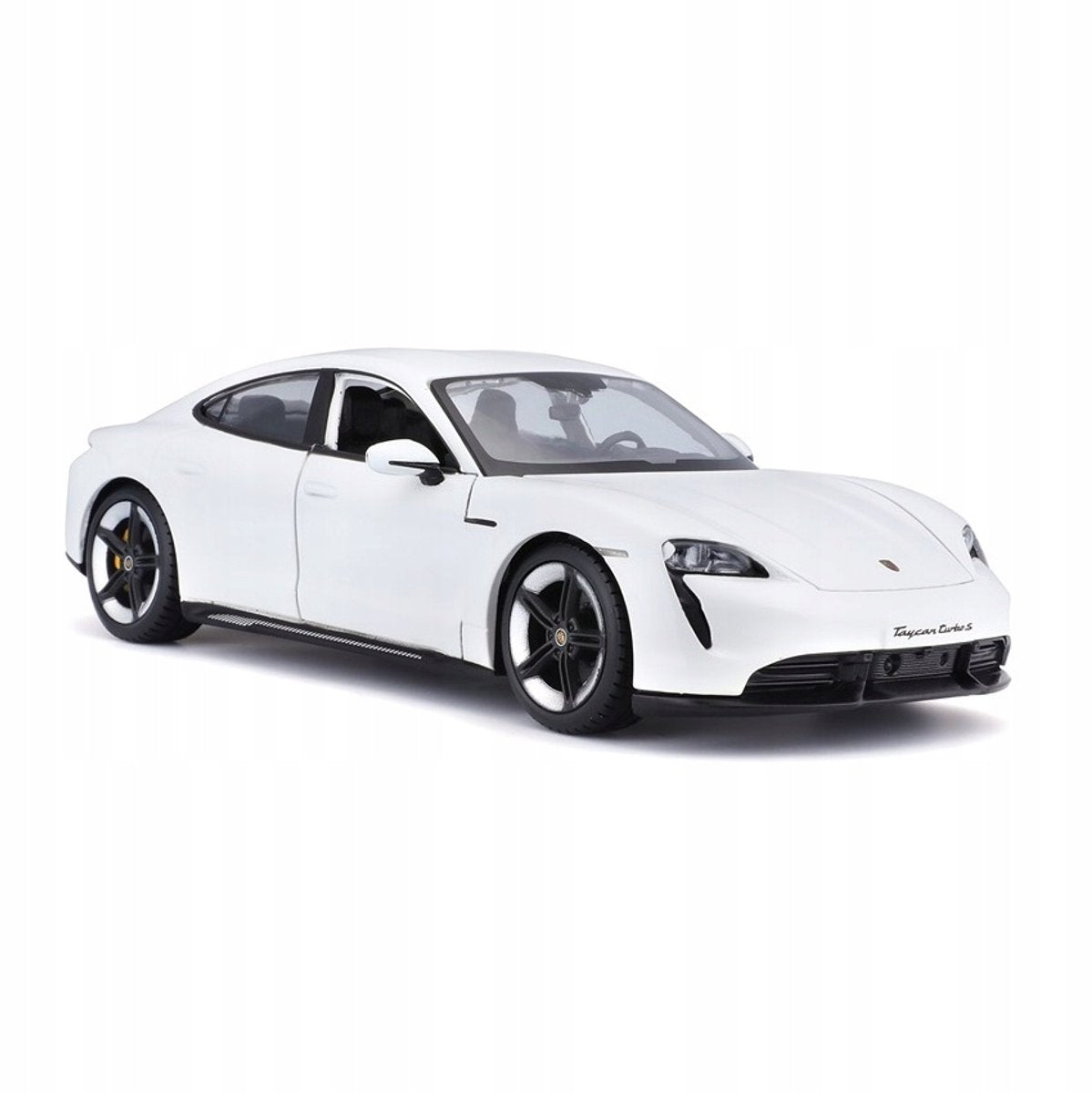 Bburago Porsche Taycan Turbo S 1:24 Modellauto weiß