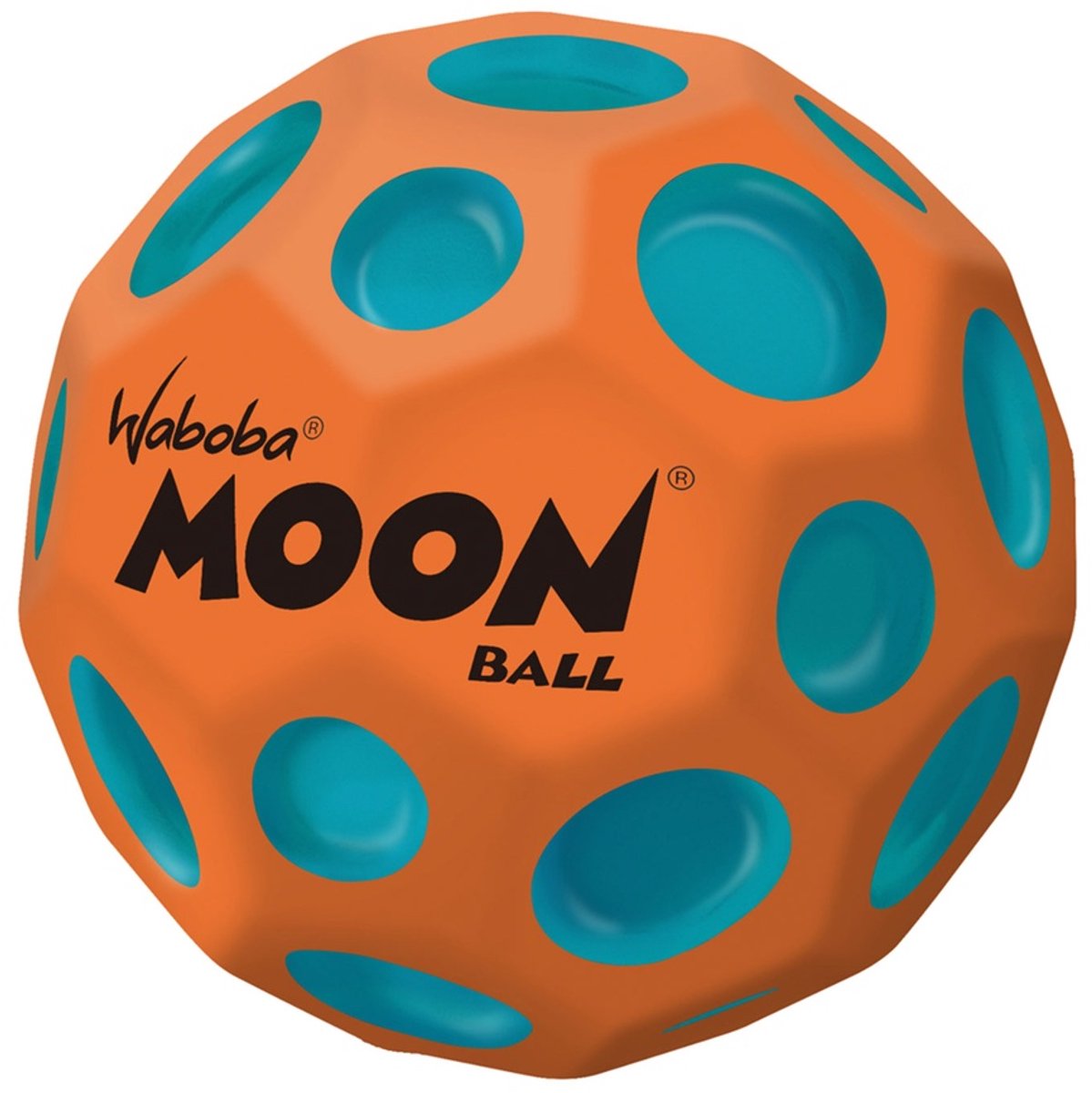 Waboba Hüpfball-Spielzeug, Mars-Mondball, hyperorange, 63 mm.