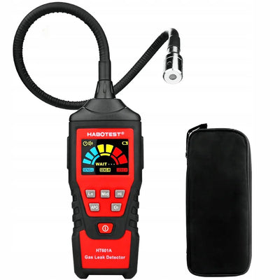 Habotest HT601A – digitaler Gasleckdetektor – Detektor für brennbare Gase – flexible Sonde 42 cm – Farbbildschirm – inklusive Koffer
