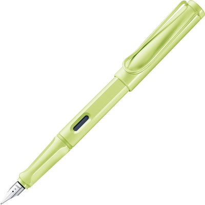 Lamy Safari Springgreen Füllfederhalter | ergonomischer Griff | ASA-Kunststoff | Stahlfeder f | inklusive blauer T 10 Tintenpatrone – Rechtshänder