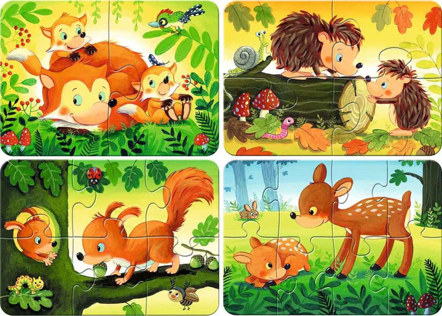 Ravensburger Jigsaw Puzzle Kleintierfamilien, 4in1