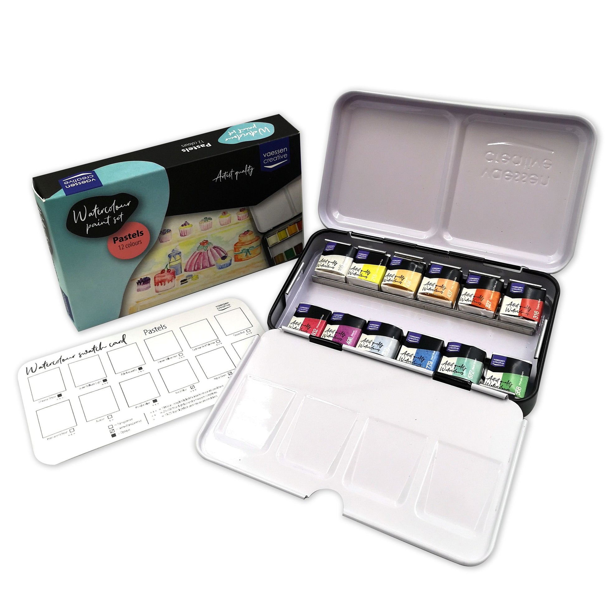 Vaessen creative • Aquarellfarben-Set Pastell 12 Farben