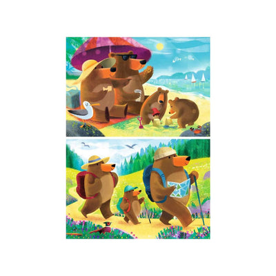 Ravensburger Puzzle Bär Familienurlaub - 2x24 Teile.