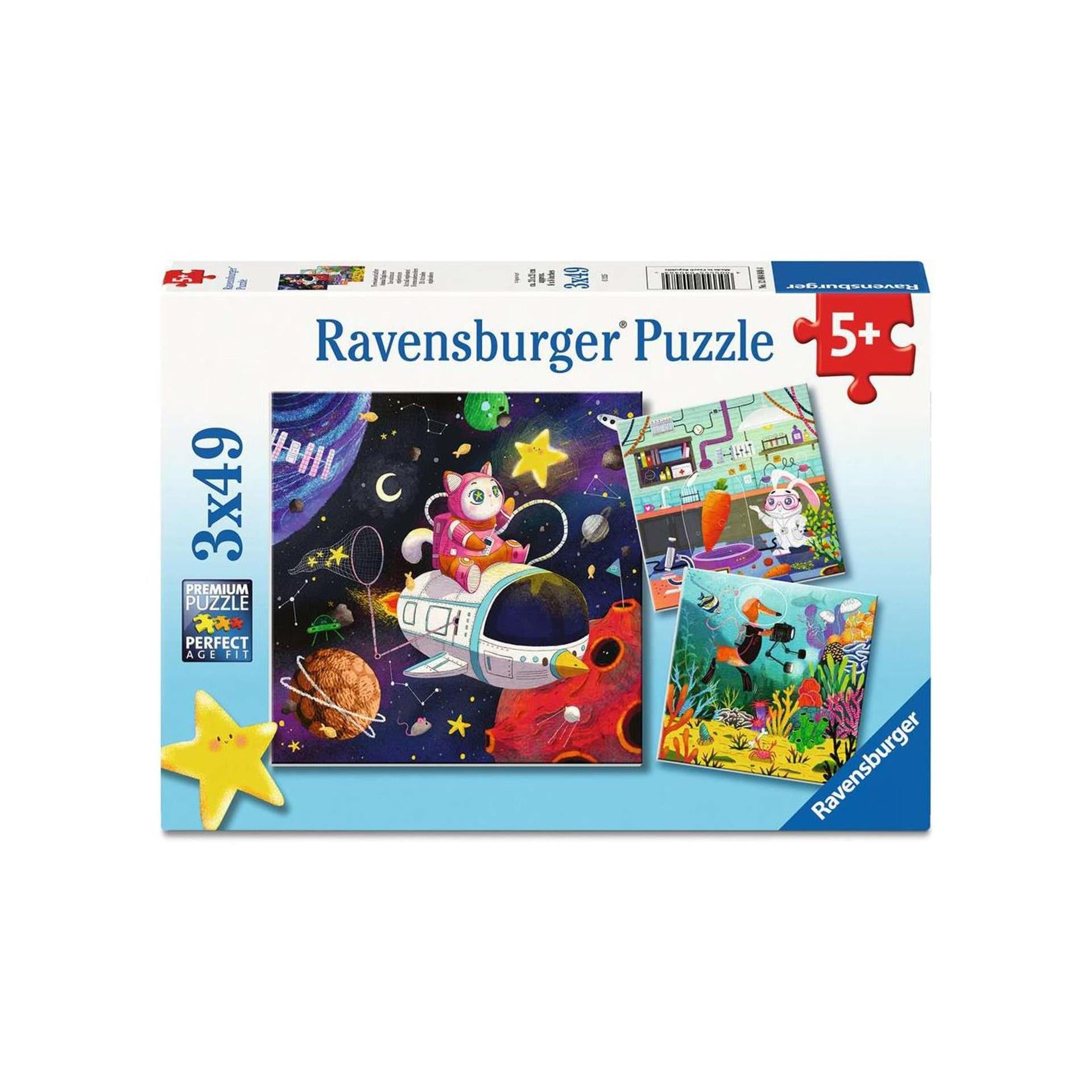Ravensburger Puzzle Tierentdecker - 3x49 Teile.
