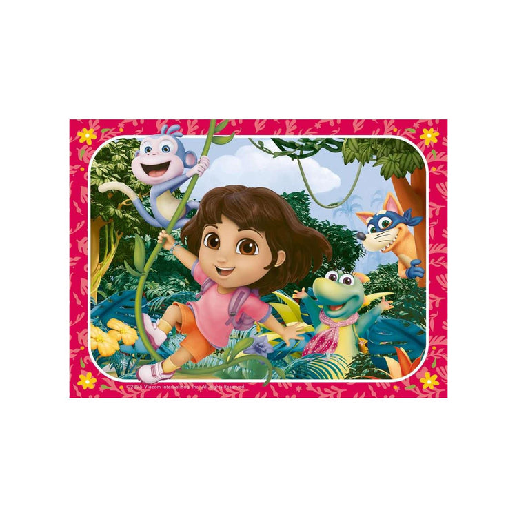 Ravensburger Puzzle Dora, die Entdeckerin, mach mit beim Abenteuer! - 4 Rätsel