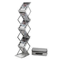 Prospekthalter deflecto de36100 silber 6 Fächer