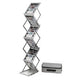 Prospekthalter deflecto de36100 silber 6 Fächer