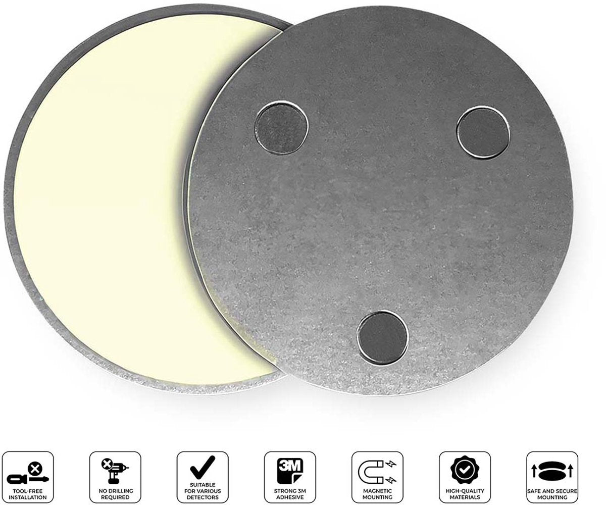 Alecto magnetisches Montageset für Rauchmelder und Kohlenmonoxidmelder – Montage ohne Bohren – smk10