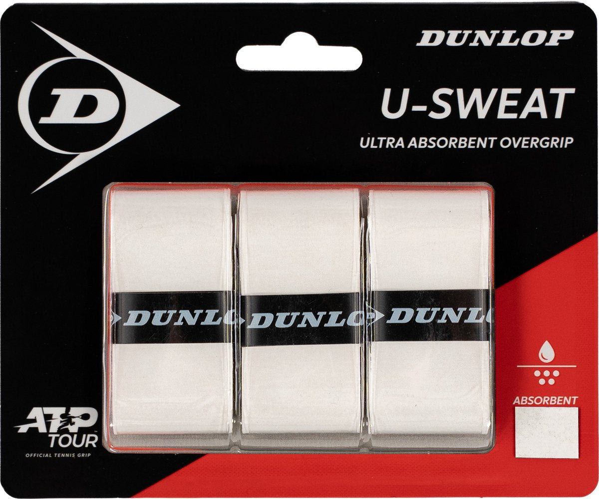 Dunlop – Griff – U-Sweat Ogrip mit 3 Stück Blister Unisex-Griff – weiß