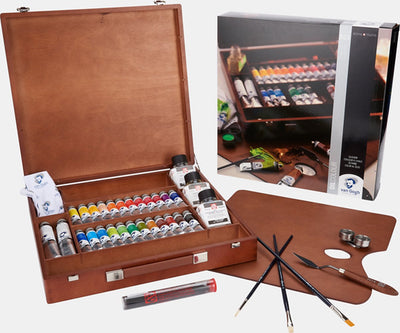 Van Gogh • Ölgemälde-Box-Experte mit 24 Farben in 20-ml-Tuben + 2 Farben in 60-ml-Tuben + Zubehör