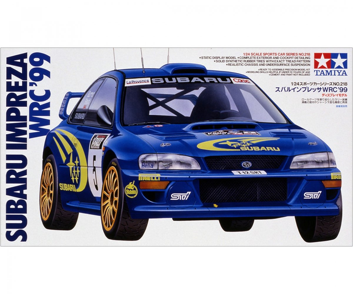 Tamiya Modellbausatzauto – 24218 Subaru Impreza WRC '99 aus Kunststoff – 1:24 – Modellbau