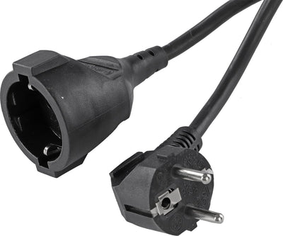 Q-Link-Verlängerungskabel – geerdet – h05vv-f – 3 x 1,5 mm² – schwarz – 3 m