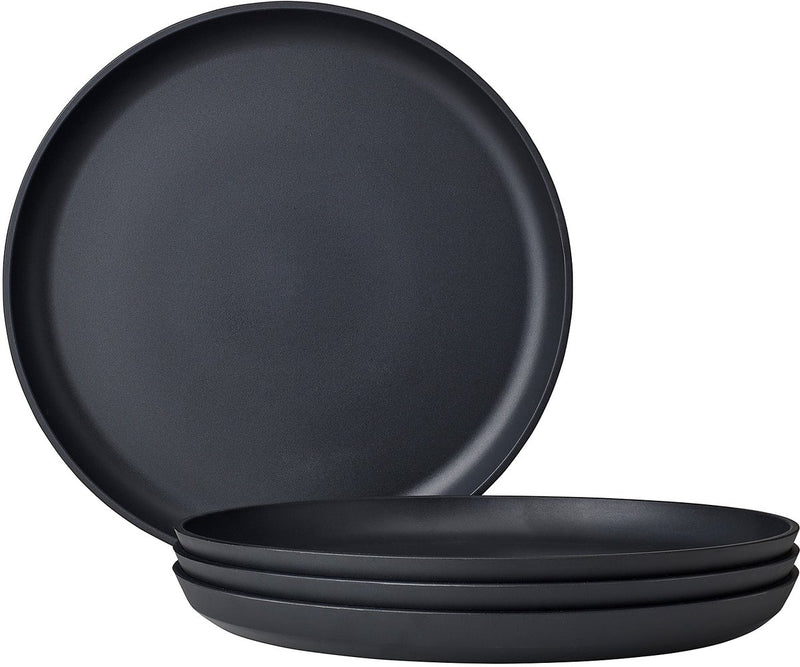 Mepal Frühstücksteller Silueta – 4 Stück – Campingteller – Nordic Black