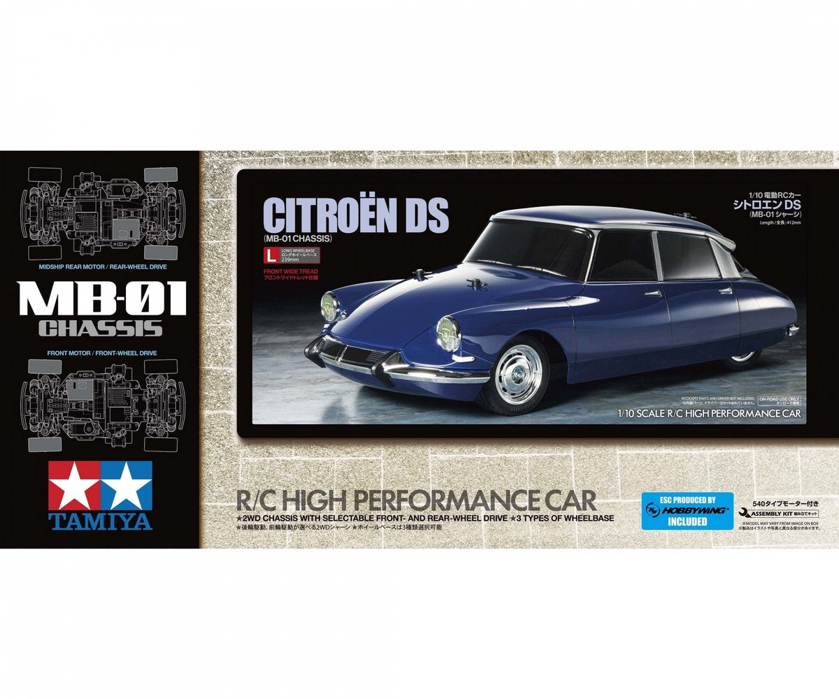 Tamiya Modellbausatz Militärfahrzeuge - 58734 rc Citroën DS - MB-01 mit Zertifikat RC Kunststoff - 1:10 - Modellbau
