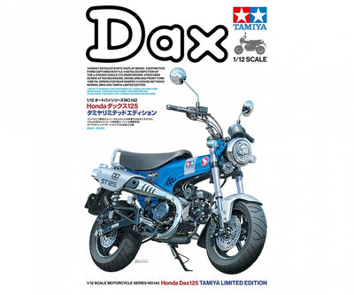 Tamiya Modellbausatzauto – 14142 Honda Dax 125 Motorrad – limitierte Auflage aus Kunststoff – 1:12 – Modellbau
