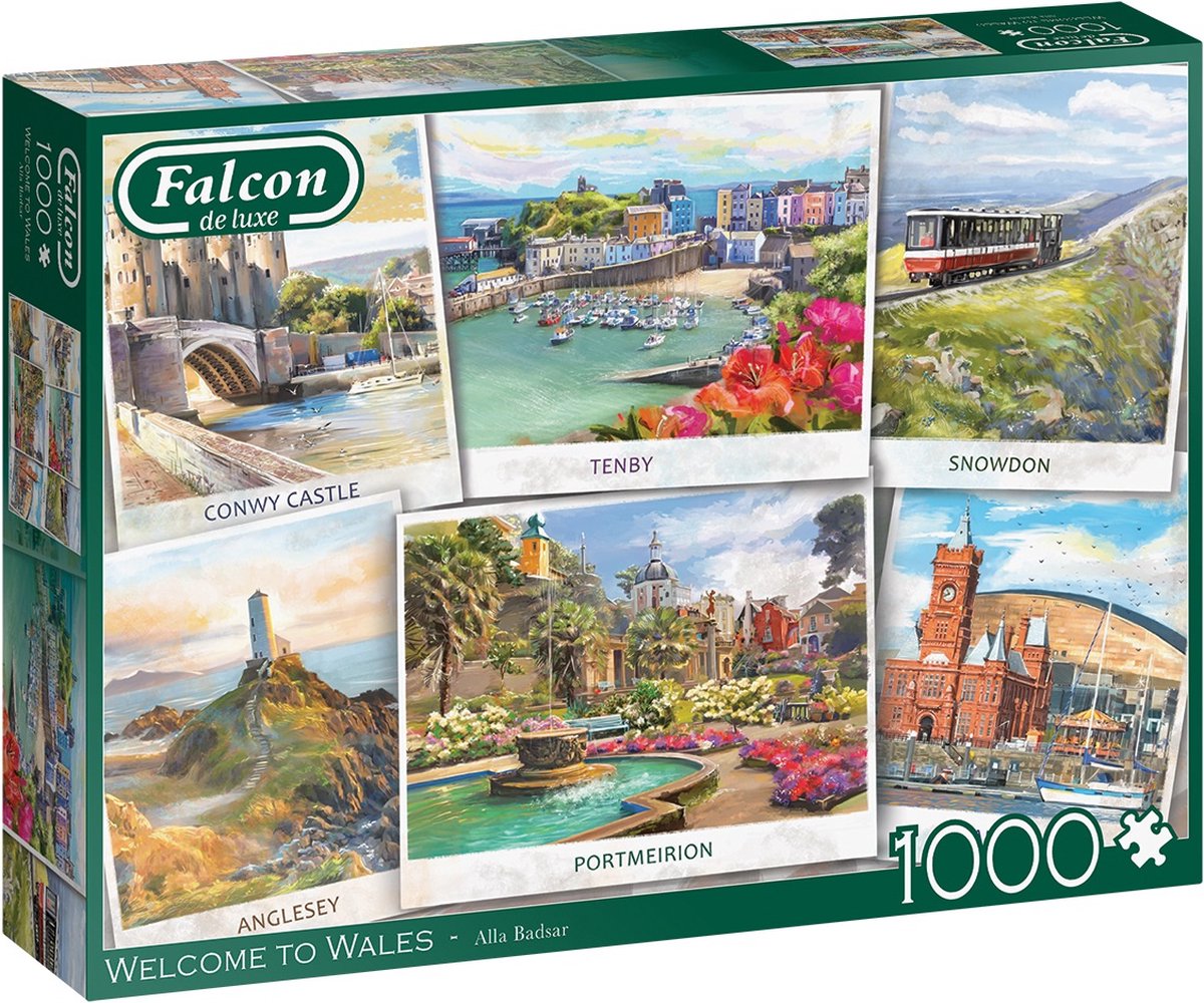 Falcon-Puzzle „Willkommen in Wales“ – Puzzle – 1000 Teile