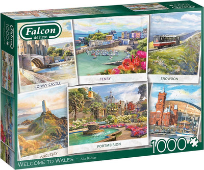 Falcon-Puzzle „Willkommen in Wales“ – Puzzle – 1000 Teile