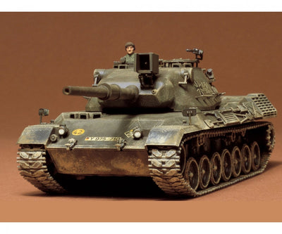 Tamiya Modellbausatz Militärfahrzeuge – 35064 Bundeswehr mit Leopard 1 Panzer aus Kunststoff – 1:35 – Modellbausatz