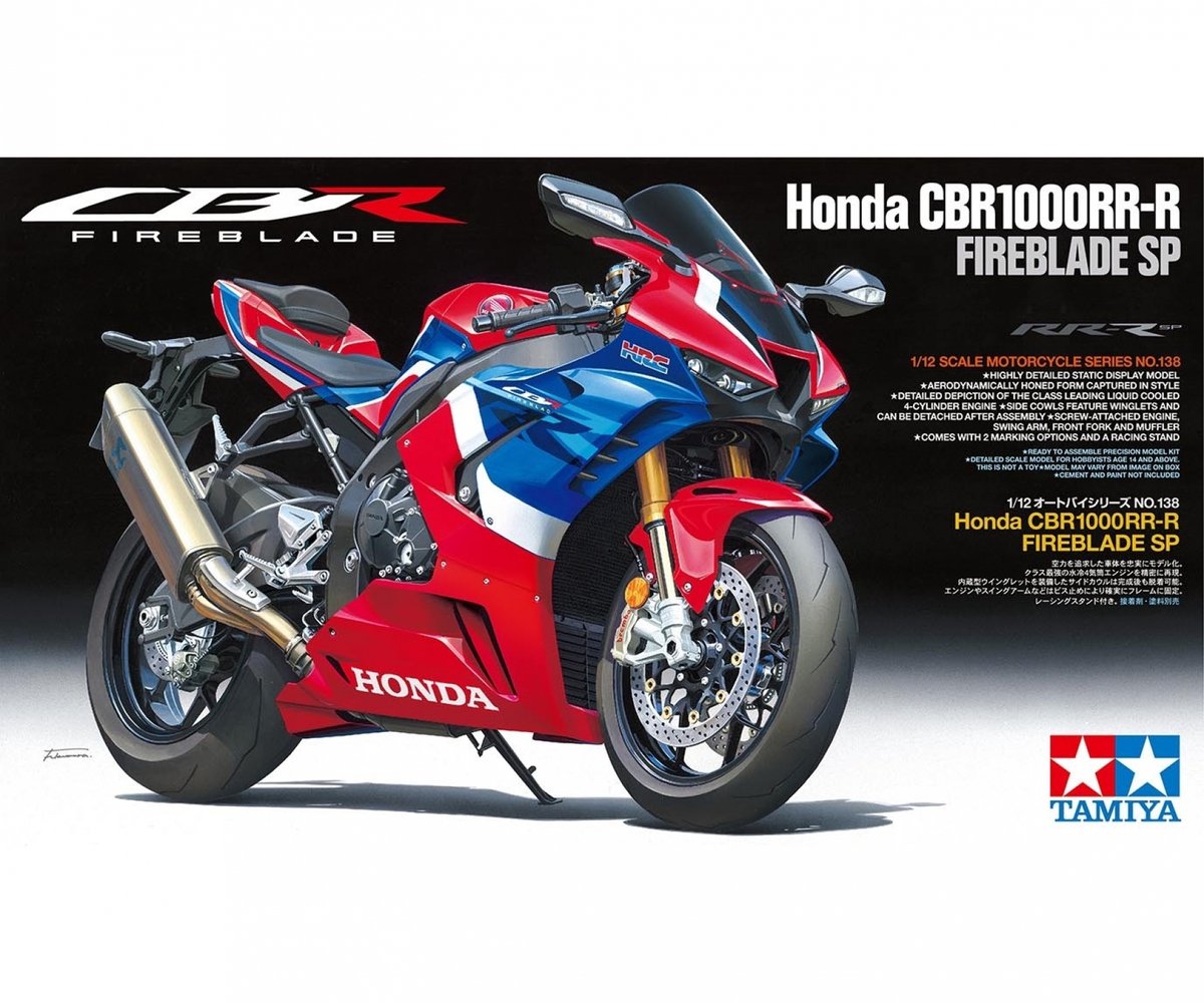 Tamiya Modellbausatzauto – 14138 Honda CBR1000RR-R Fireblade SP aus Kunststoff – 1:12 – Modellbau